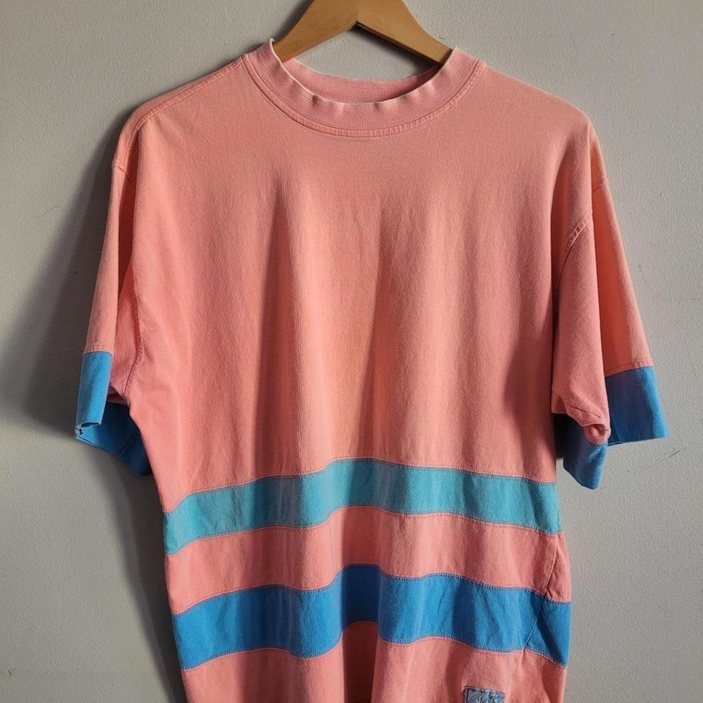 VINTAGE 80s | Gotcha Surfing Faded Striped T-Shirt sz L